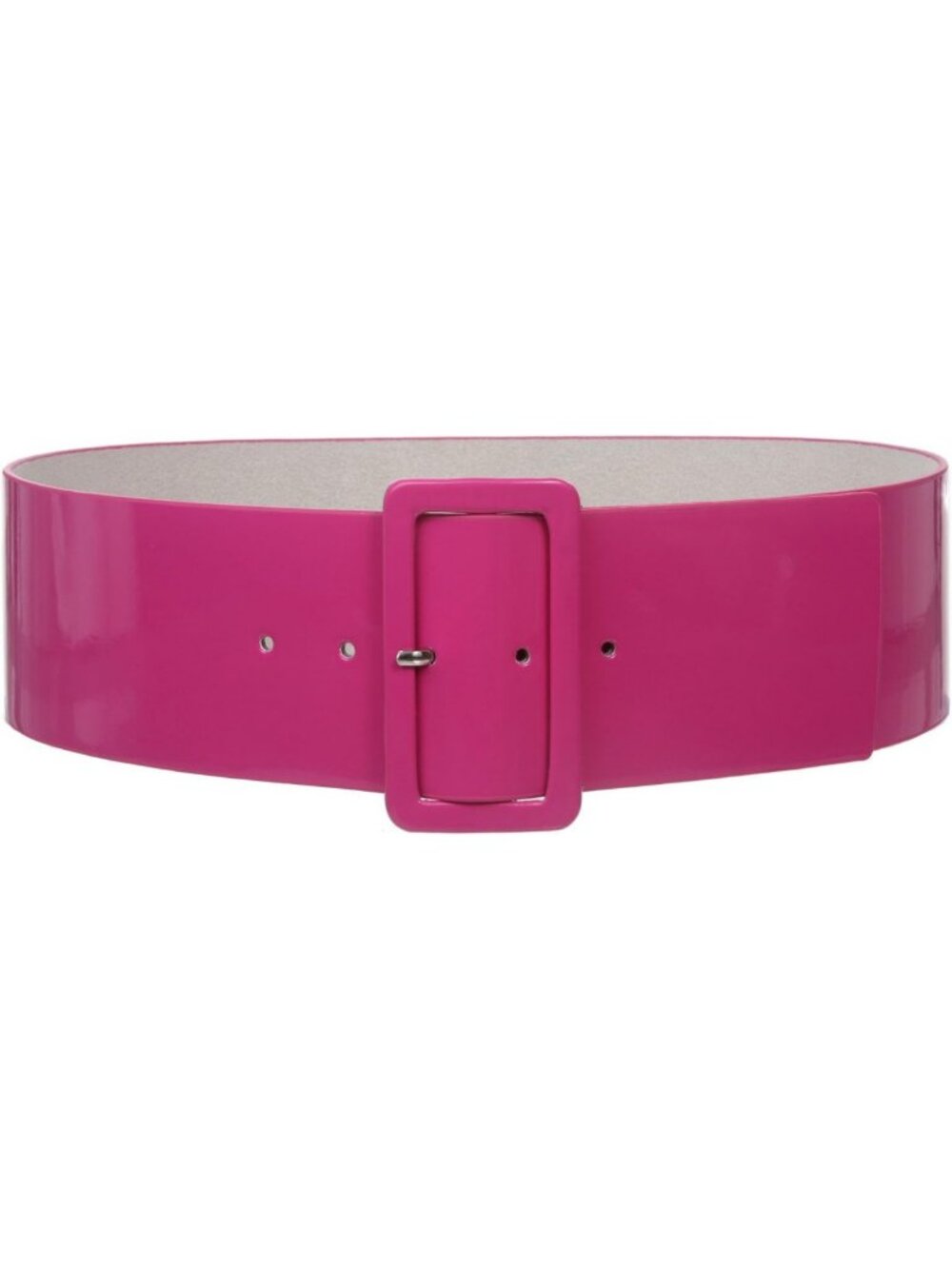 Stylish High Waist Patent Leather Wide Square Belt for Women - Trendy Fashion